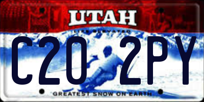 UT license plate C202PY