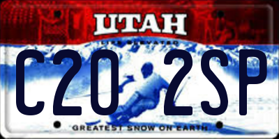 UT license plate C202SP