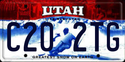 UT license plate C202TG