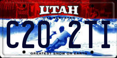 UT license plate C202TI