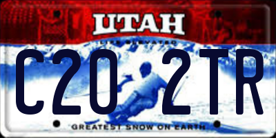 UT license plate C202TR