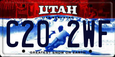 UT license plate C202WF