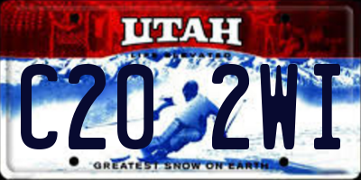 UT license plate C202WI