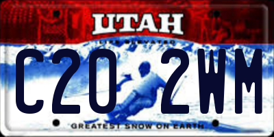UT license plate C202WM