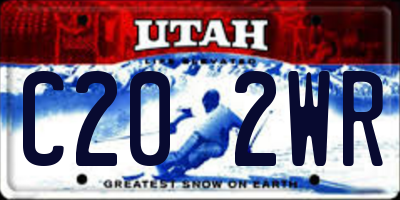 UT license plate C202WR