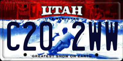 UT license plate C202WW