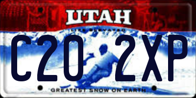 UT license plate C202XP