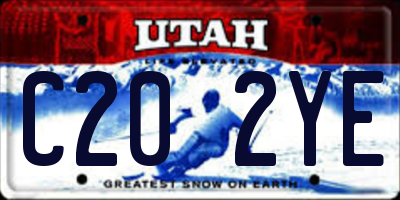 UT license plate C202YE