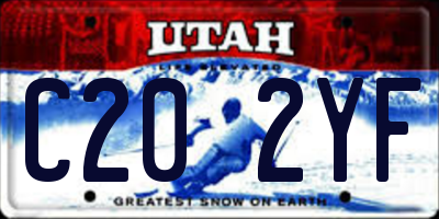 UT license plate C202YF
