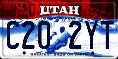 UT license plate C202YT