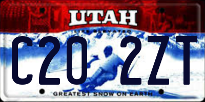 UT license plate C202ZT