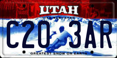 UT license plate C203AR