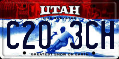UT license plate C203CH