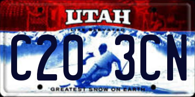 UT license plate C203CN