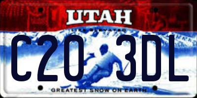 UT license plate C203DL