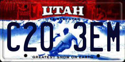 UT license plate C203EM