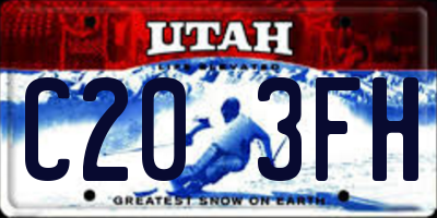 UT license plate C203FH