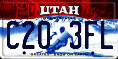 UT license plate C203FL
