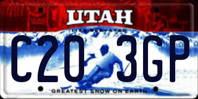 UT license plate C203GP