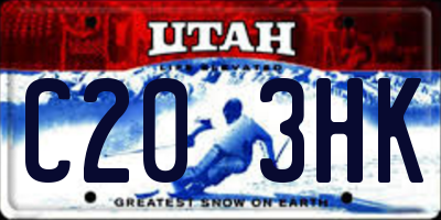UT license plate C203HK