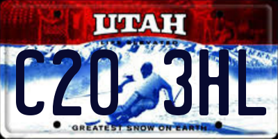 UT license plate C203HL