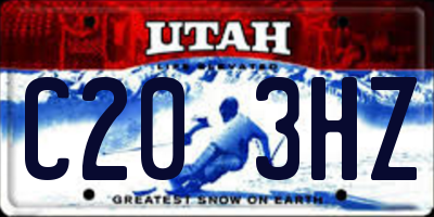 UT license plate C203HZ
