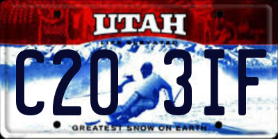 UT license plate C203IF