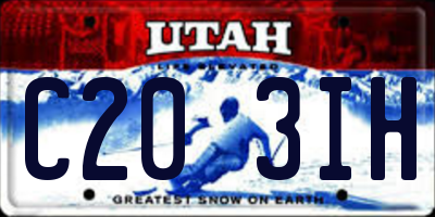 UT license plate C203IH