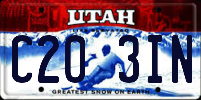 UT license plate C203IN