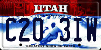UT license plate C203IW