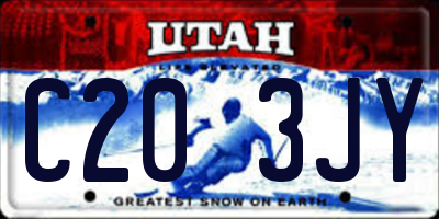 UT license plate C203JY