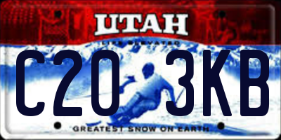 UT license plate C203KB