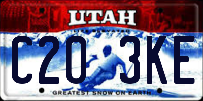 UT license plate C203KE