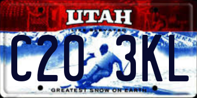 UT license plate C203KL