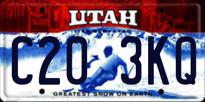 UT license plate C203KQ