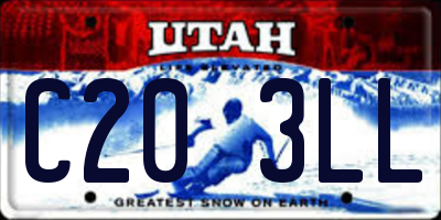 UT license plate C203LL