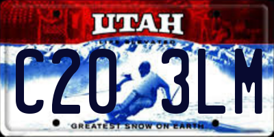 UT license plate C203LM