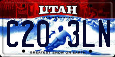 UT license plate C203LN