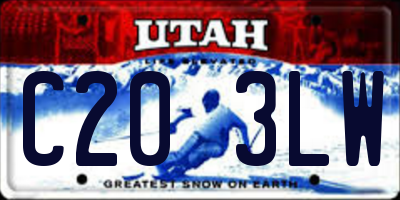 UT license plate C203LW