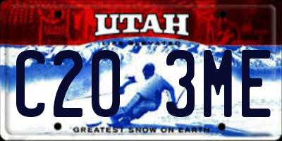 UT license plate C203ME
