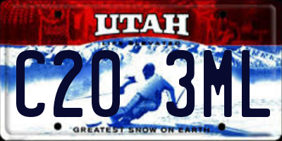 UT license plate C203ML