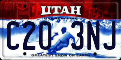 UT license plate C203NJ