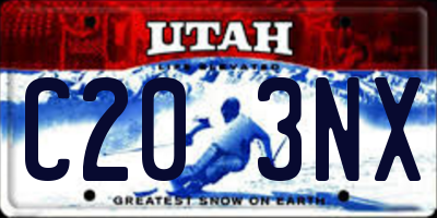 UT license plate C203NX