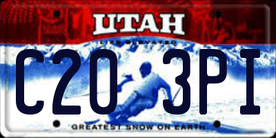 UT license plate C203PI