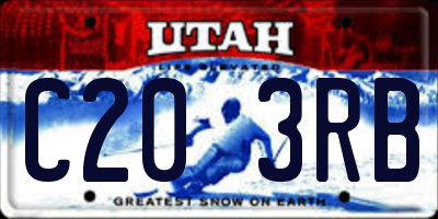 UT license plate C203RB