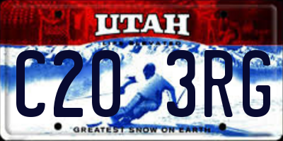 UT license plate C203RG