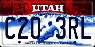 UT license plate C203RL