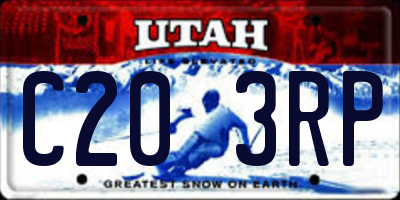 UT license plate C203RP