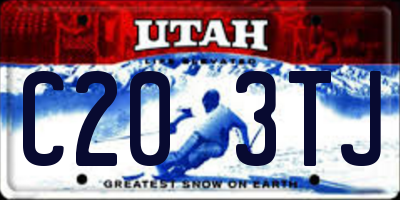 UT license plate C203TJ