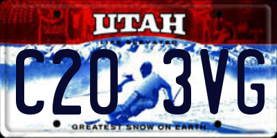 UT license plate C203VG